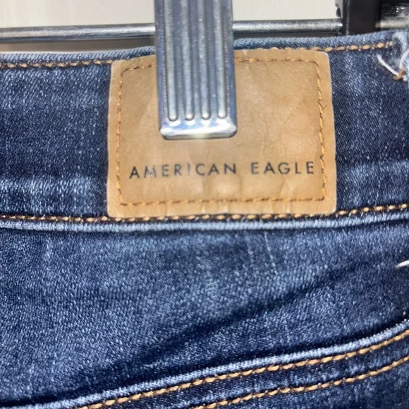 American Eagle Outfitters Dark Blue Jean Shorts - Picture 2 of 4